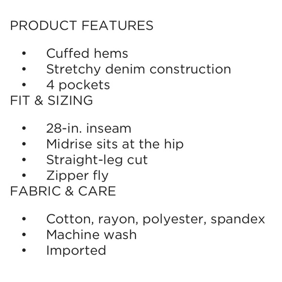 Women's Simply Vera Vera Wang Cuffed Capri Jeans - Picture 16 of 16